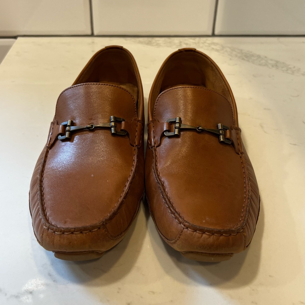 Cole Haan Wyatt Bit Brown Leather Driver Loafers - Picture 3 of 8